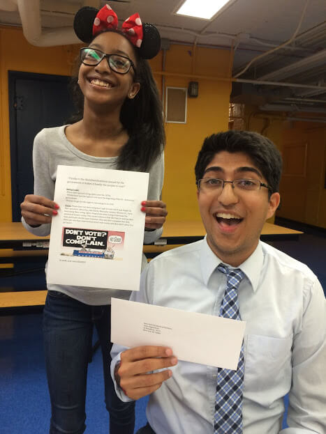 Kayla and her history teacher, Mr. Sahni