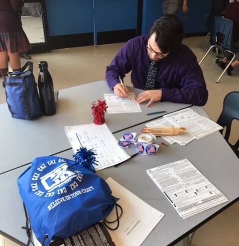 AF Hartford High students recently held a voter registration drive for staff and students. 