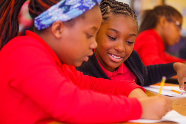 AF Hartford Academy Elementary School students hard at work