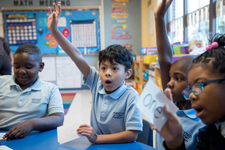 Christopher, a student at Amistad Academy Elementary