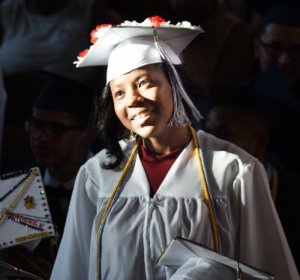 Jami during AF Amistad High's graduation in 2016.