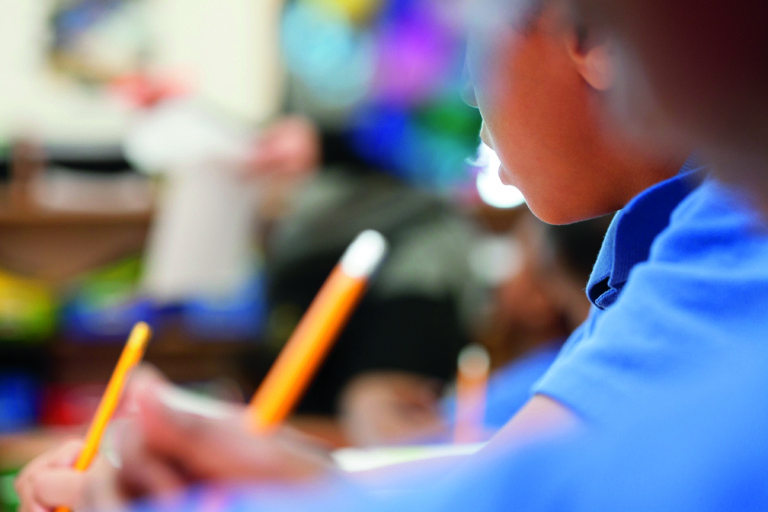 picture of student in class