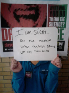 Students on day of silence