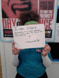 Students on day of silence