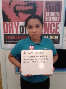 Students on day of silence