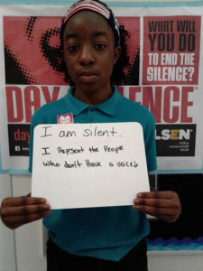 Students on day of silence