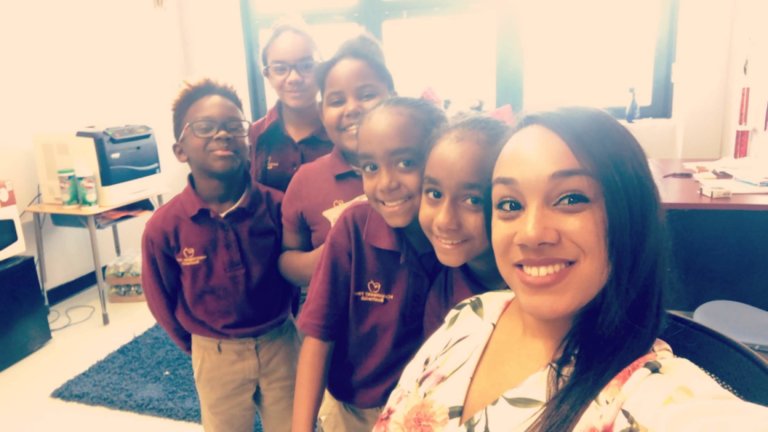 Dr. Johnson and her students