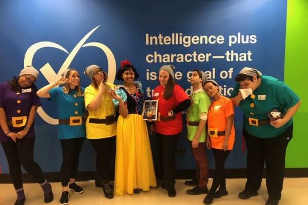 AF Hartford Elementary team as Snow White characters