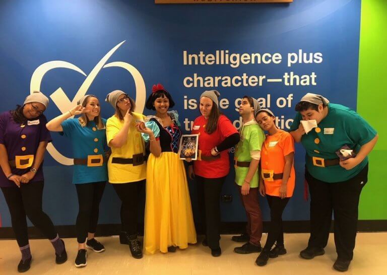 AF Hartford Elementary team as Snow White characters