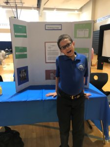 Dameon at the science fair
