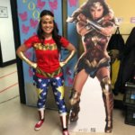 Sueleidy Cruz posing as Wonder Woman