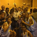 John and students with trophy