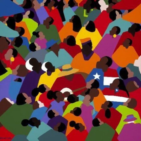 ”Juneteenth” by Synthia Saint James:A�Poster depicting the Juneteenth, the holiday celebrating the end of slavery.