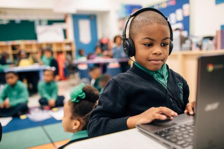 Student on laptop